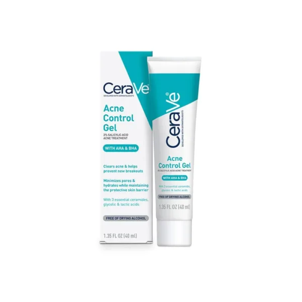 CeraVe - Gel para controle de Acne com Ácido Salicílico, Ácido Glicólico e Ácido Lático 40ml