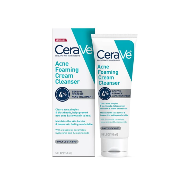 CeraVe – Creme de limpeza espumante – Uso diario – Pele com tendência a acne 150ml