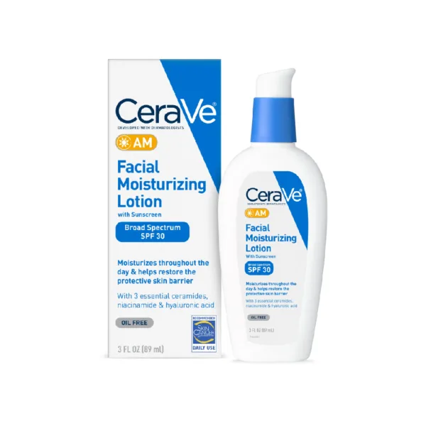 CeraVE - Loção hidratante facial Am FPS30 - Pele normal a seca 89ml