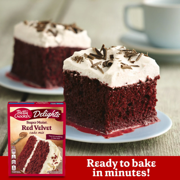 Betty Crocker Delights Supermoist Red Velvet Cake Mix 375g - Image 2